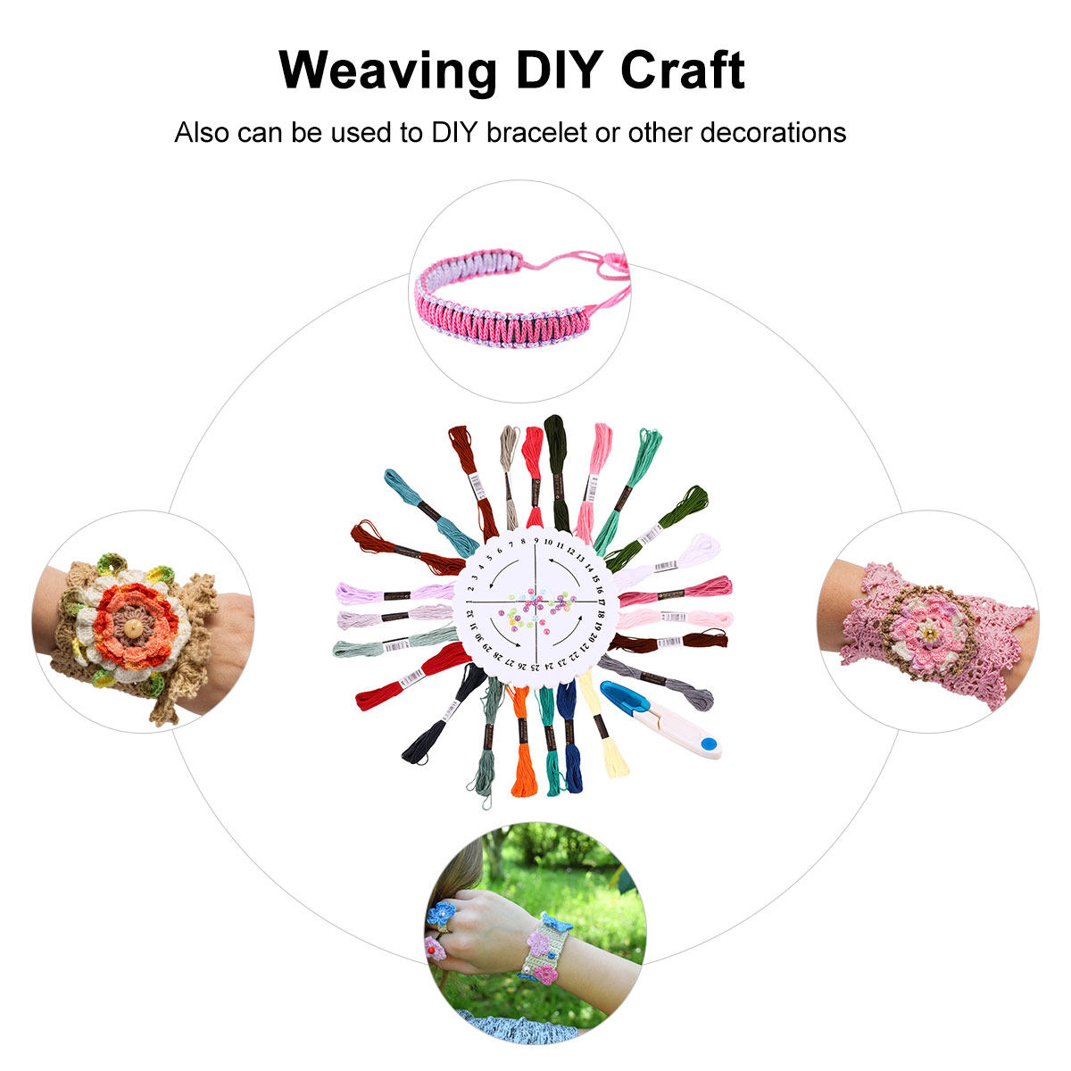 Embroidery Craft - 1 Zestaw do tworzenia bransoletek metodą