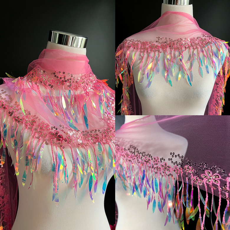 Fringe Ribbon Sewing - 2-10 jardów, 15 cm, siateczkowe frędzle,
