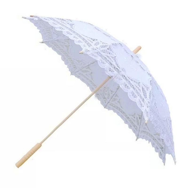 Embroidery Craft - Nowy, vintage'owy parasol z koronką, ręcznie