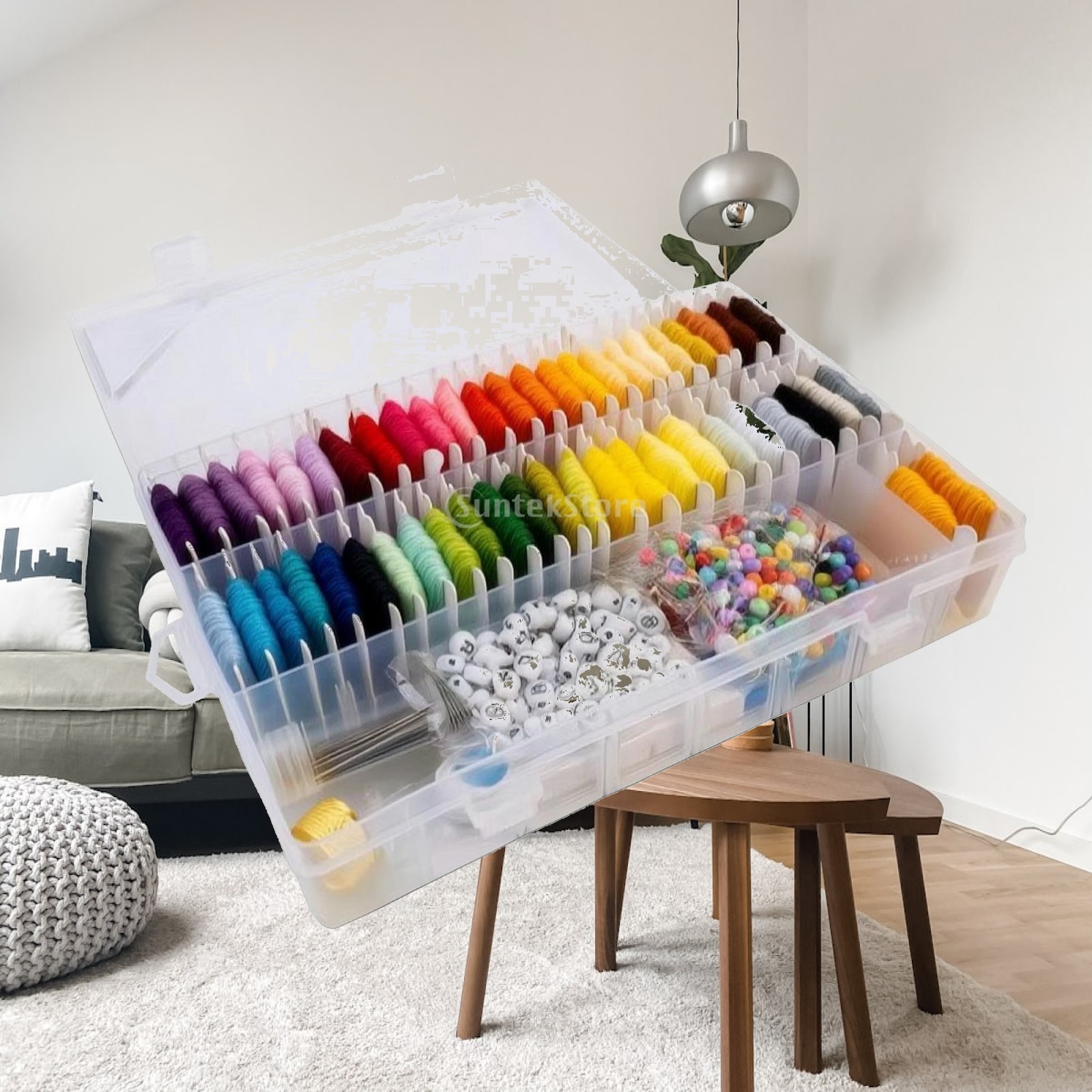 Embroidery Craft - Zestaw nici do haftu z organizerem,