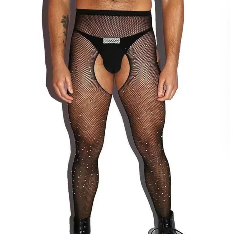 Męskie rajstopy z otwartym kro – Crystal Mesh Fabric recenzja i cena