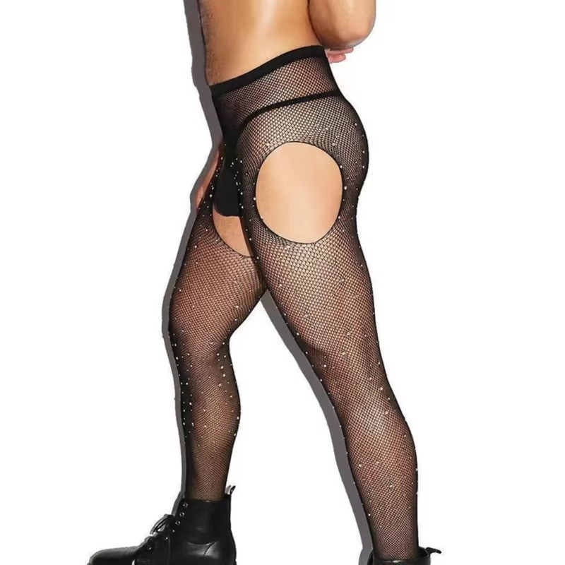 Męskie rajstopy z otwartym kro – Crystal Mesh Fabric recenzja i cena