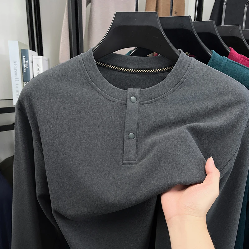 Męska luźna bluza Henley z okr – Embellish Knit recenzja i cena