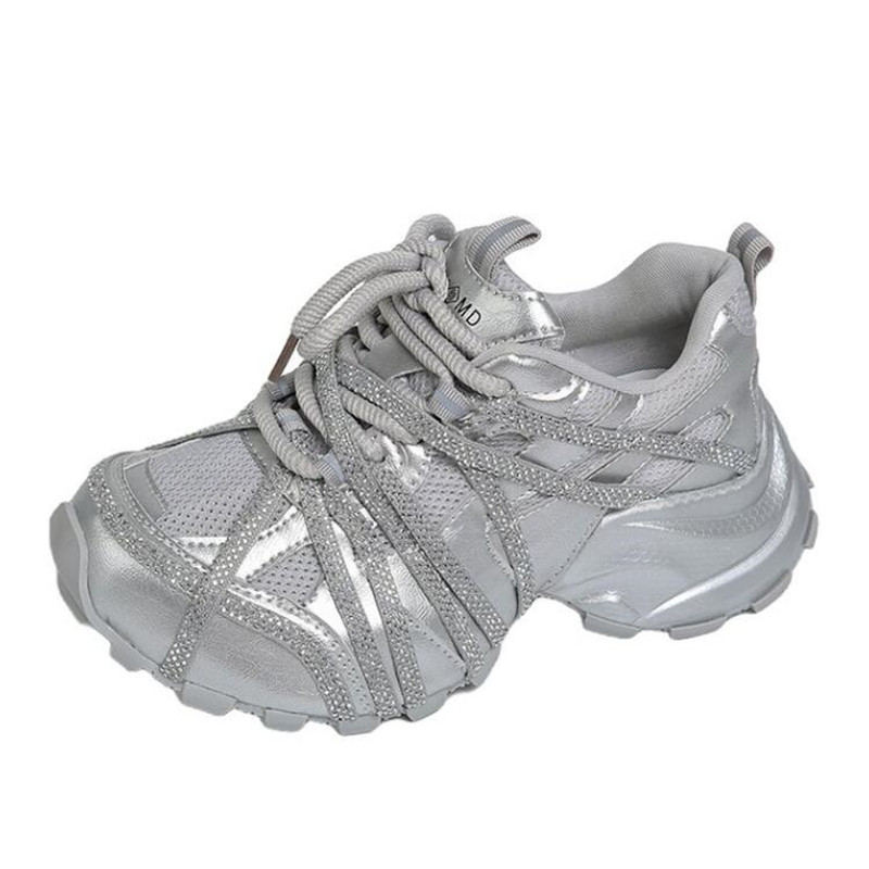 7CM Grube Sneakersy Damskie Bu – Crystal Mesh Fabric recenzja i cena
