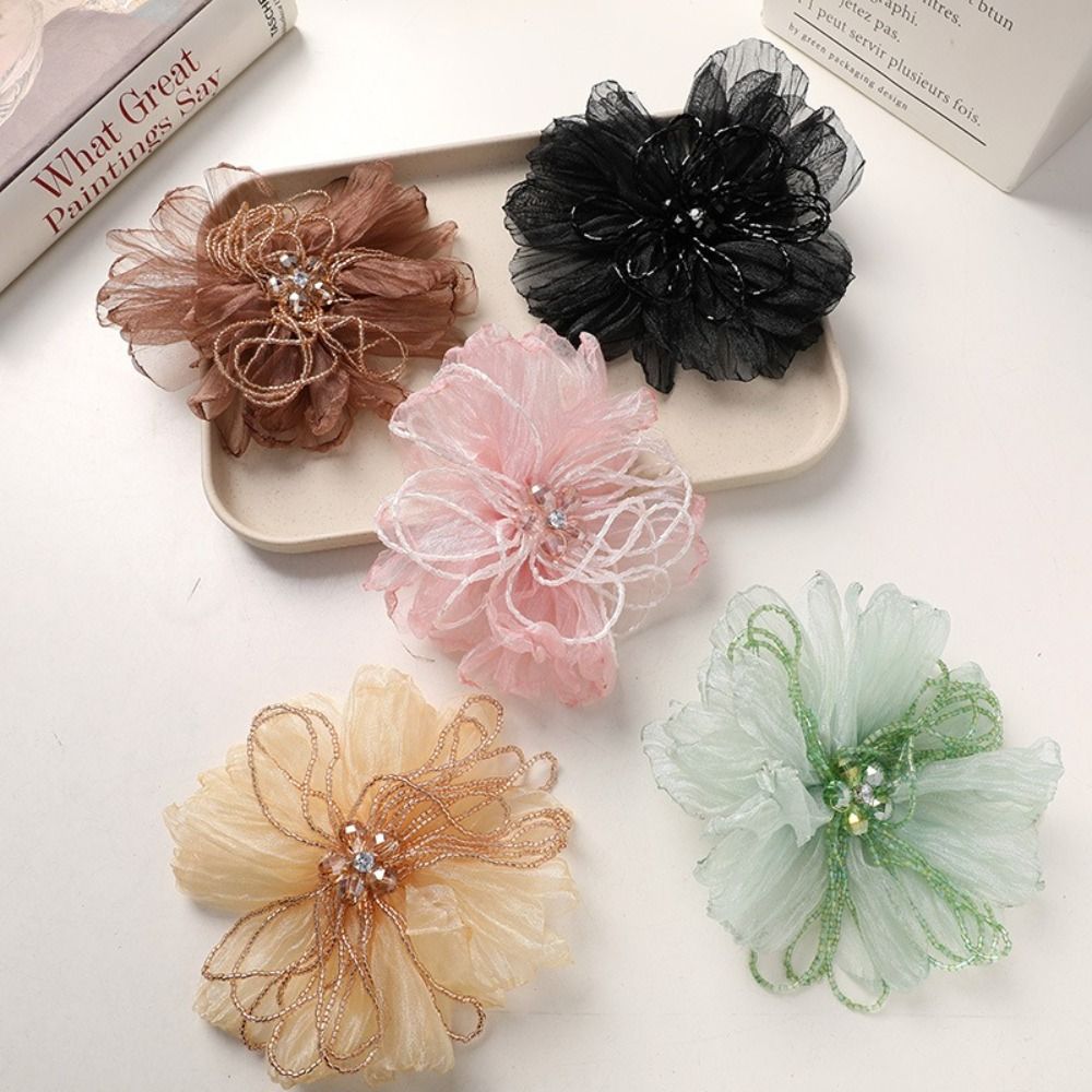 Aplikacja kwiatowa z organzy,  – Applique Patch Flower recenzja i cena